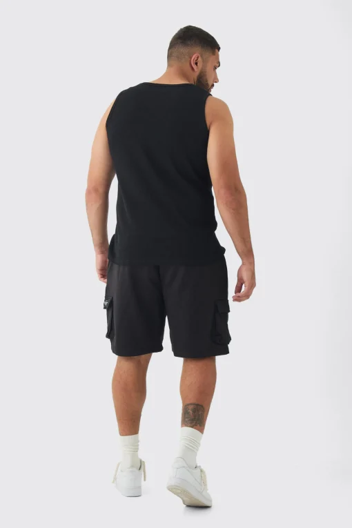 boohooMAN Plus Woven Tab Relaxed Fit Cargo Shorts | UK| Shorts