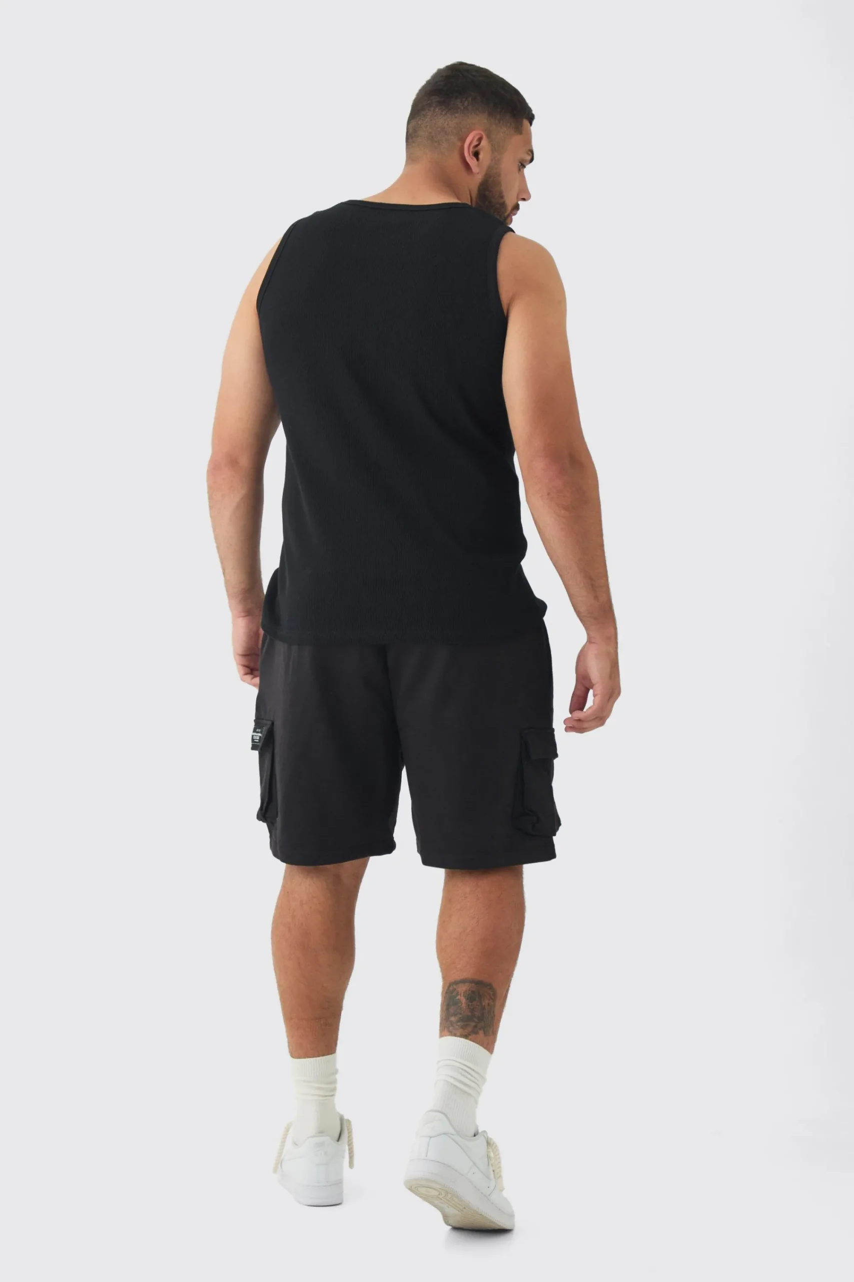 boohooMAN Plus Woven Tab Relaxed Fit Cargo Shorts | UK| Shorts
