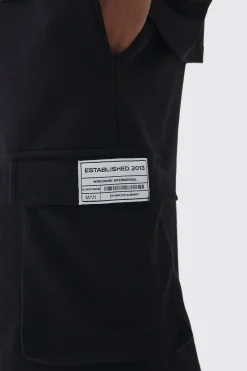 boohooMAN Plus Woven Tab Split Hem Relaxed Cargo Joggers | UK| Trousers|Joggers