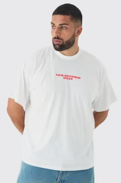 Plus Your Boyfriend Sucks Oversized T-shirt In | UK^boohooMAN Online