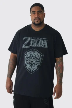 Plus Zelda License Print T-shirt | UK^boohooMAN New