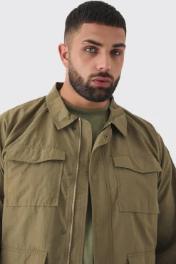 boohooMAN Plus Zip Up Lightweight Field Jacket | UK| Coats & Jackets