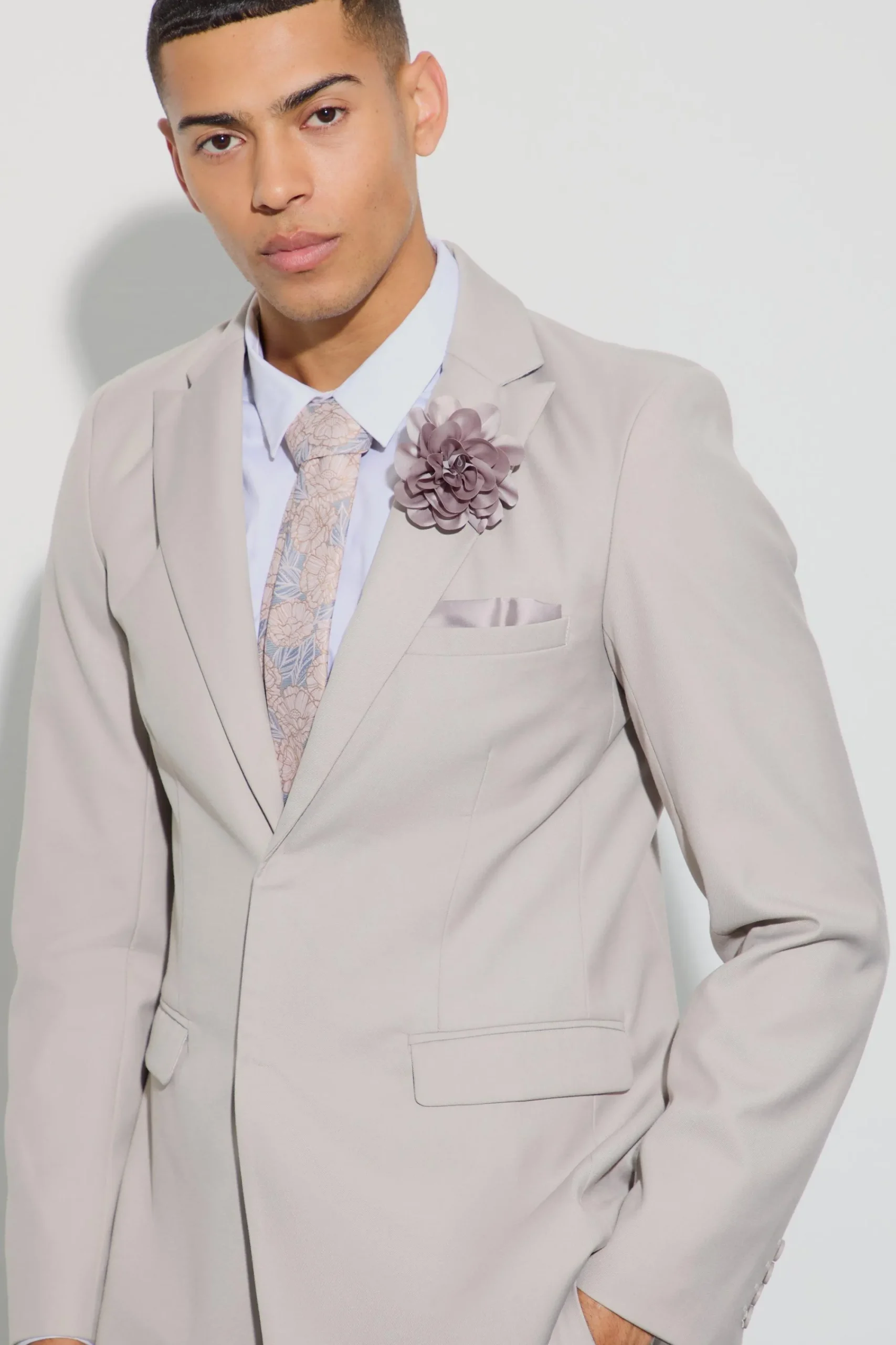 boohooMAN Pocket Square Single Breasted Tailored Jacket | UK| Suits & Tailoring|Sets & Co-Ords