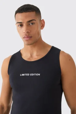 Premium Muscle Fit Limited Super Clean Interlock Vest | UK^boohooMAN Discount