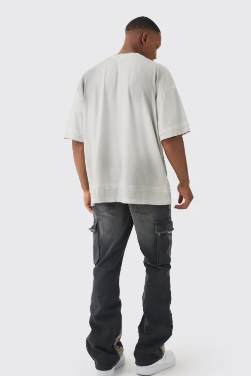 Premium Oversized Faux Layer Washed & Printed T-shirt | UK^boohooMAN Best