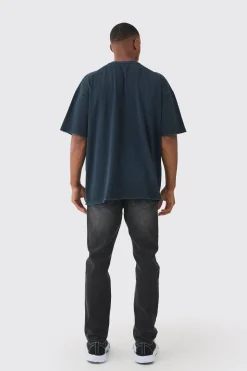 Premium Oversized Top Stitched & Washed T-shirt | UK^boohooMAN Discount