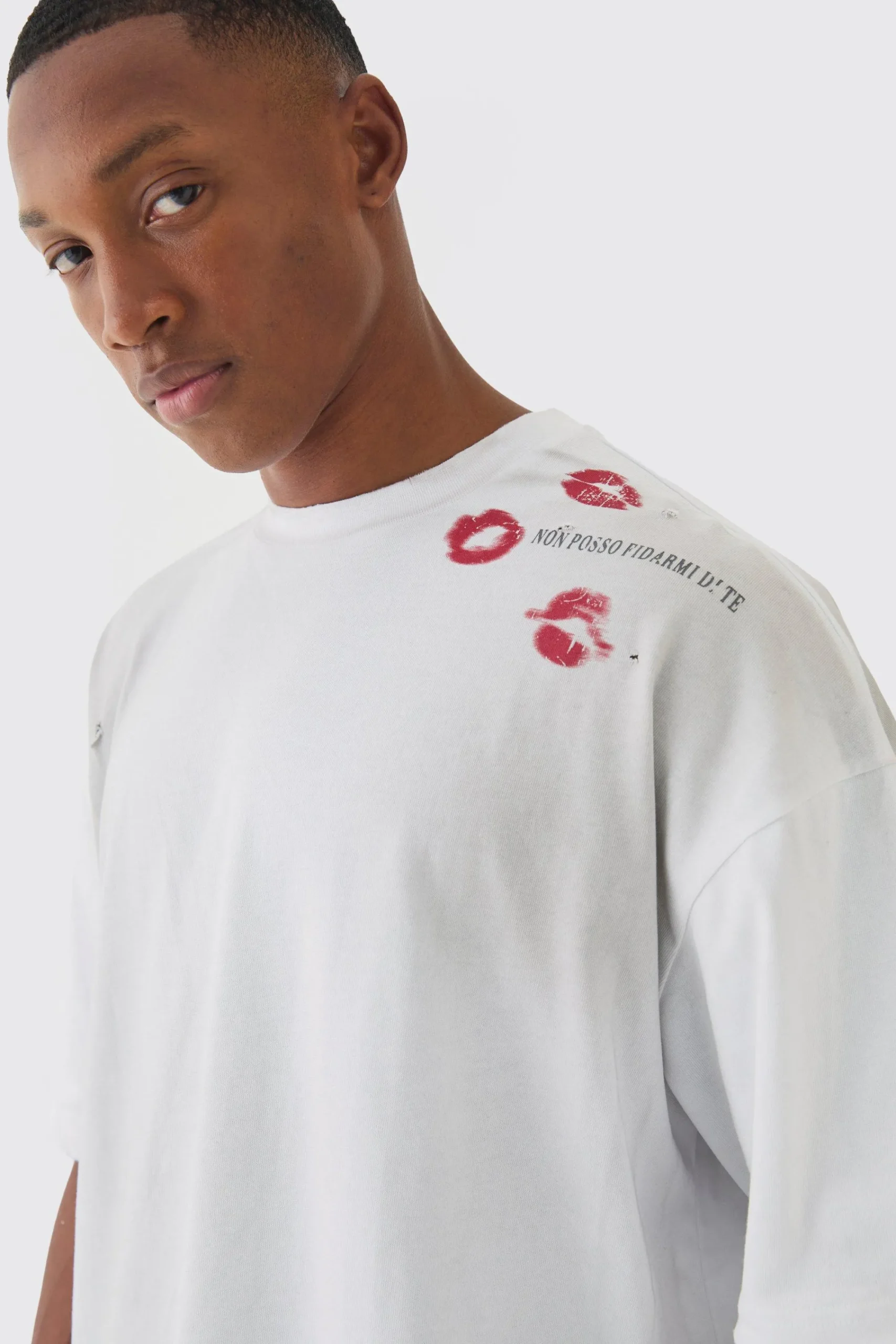 Premium Oversized T-shirt Washed & Printed T-shirt | UK^boohooMAN Best