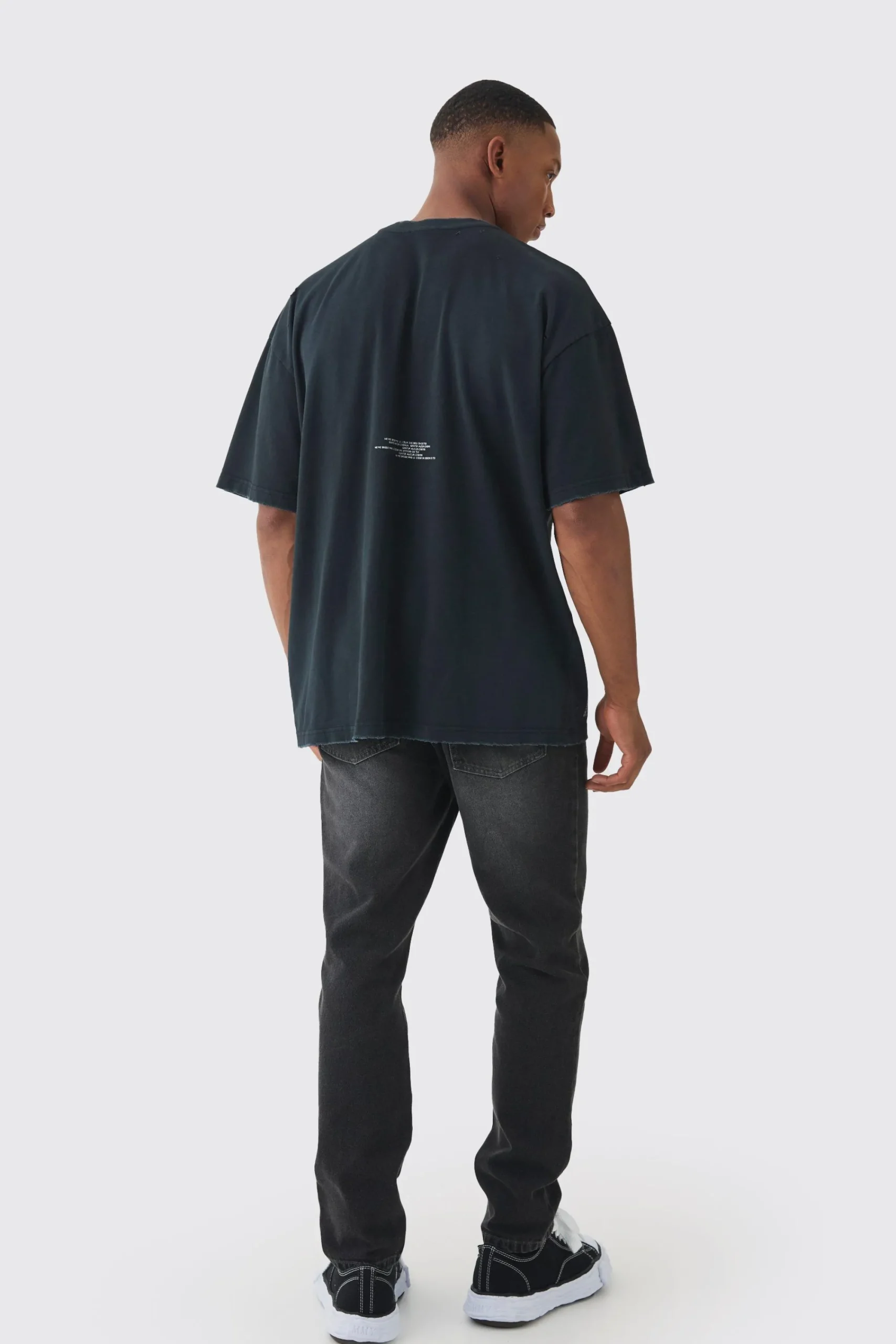 Premium Oversized Washed & Printed T-shirt | UK^boohooMAN Hot