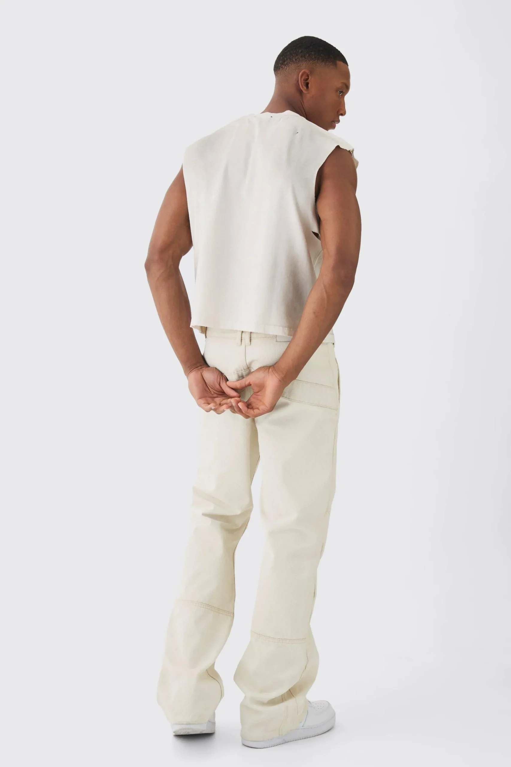 Premium Oversized Washed & Printed Boxy Tank | UK^boohooMAN Clearance
