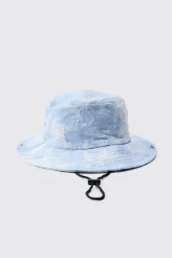 boohooMAN Printed Tie Dye Boonie Hat In | UK| Hats & Caps