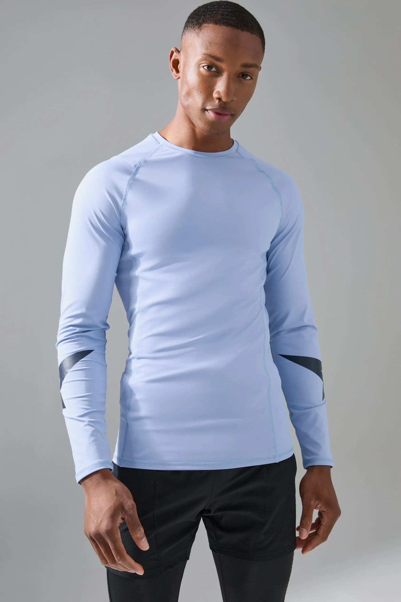 P-Star Active Muscle Fit Base Layer Star Print T-shirt | UK^boohooMAN Discount