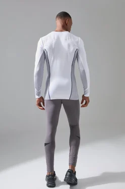 P-Star Active Muscle Fit Moto Base Layer T-Shirt | UK^boohooMAN Outlet