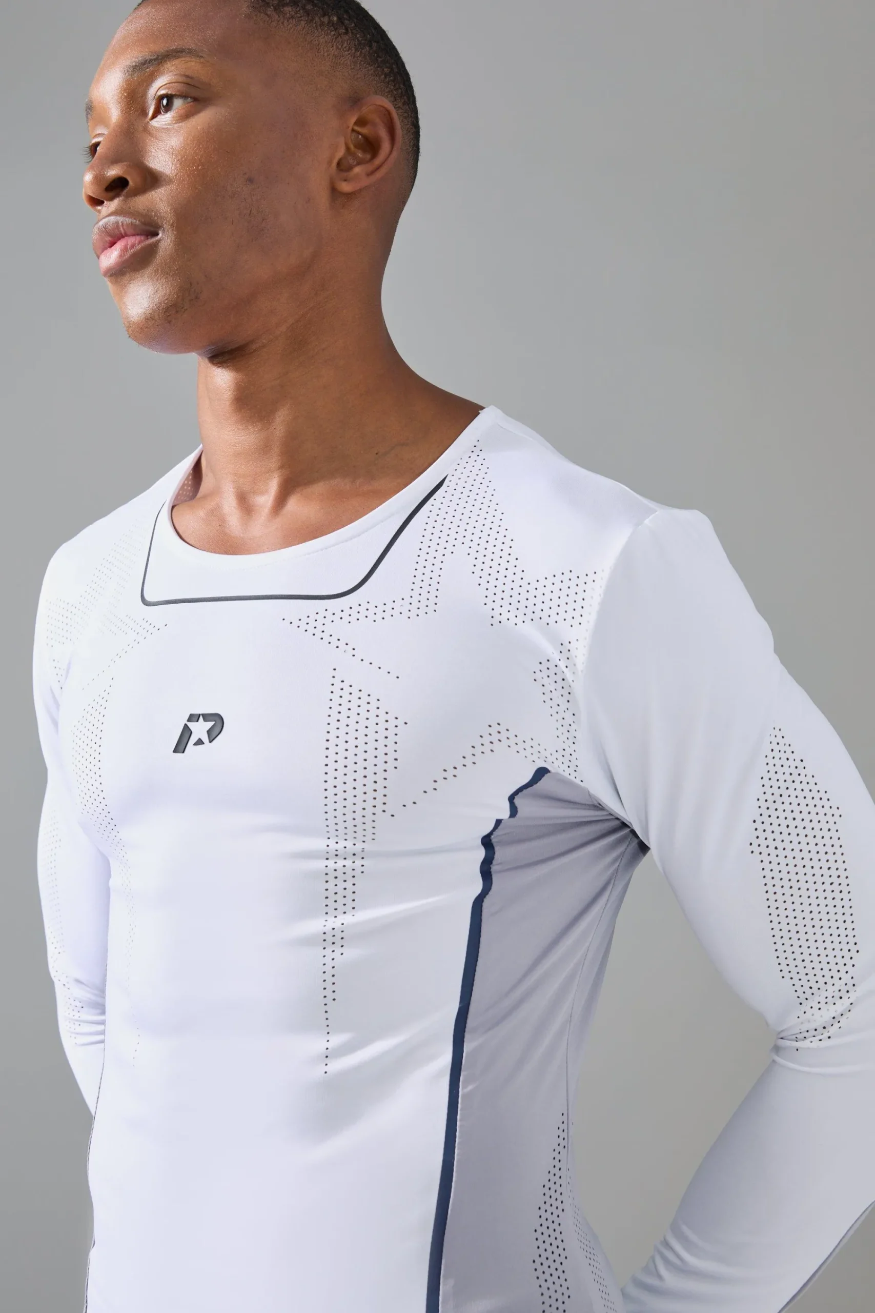 P-Star Active Muscle Fit Moto Base Layer T-Shirt | UK^boohooMAN Outlet