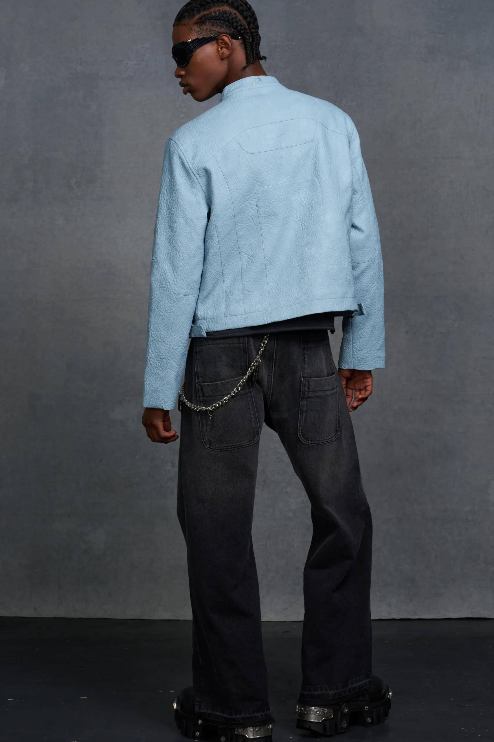 boohooMAN P-Star Boxy Faux Leather Panelled MOTO Jacket | UK| Coats & Jackets