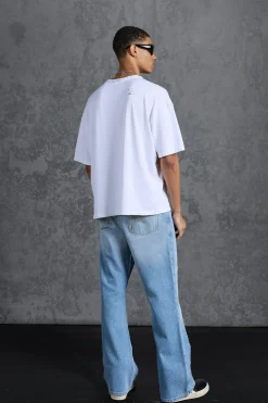 P-Star Oversized Boxy T-Shirt With Graphic Lip Print | UK^boohooMAN Hot