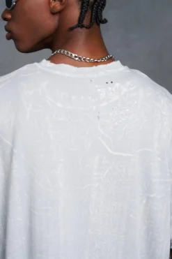 P-Star Oversized Boxy Washed T-Shirt With Text Print | UK^boohooMAN Best