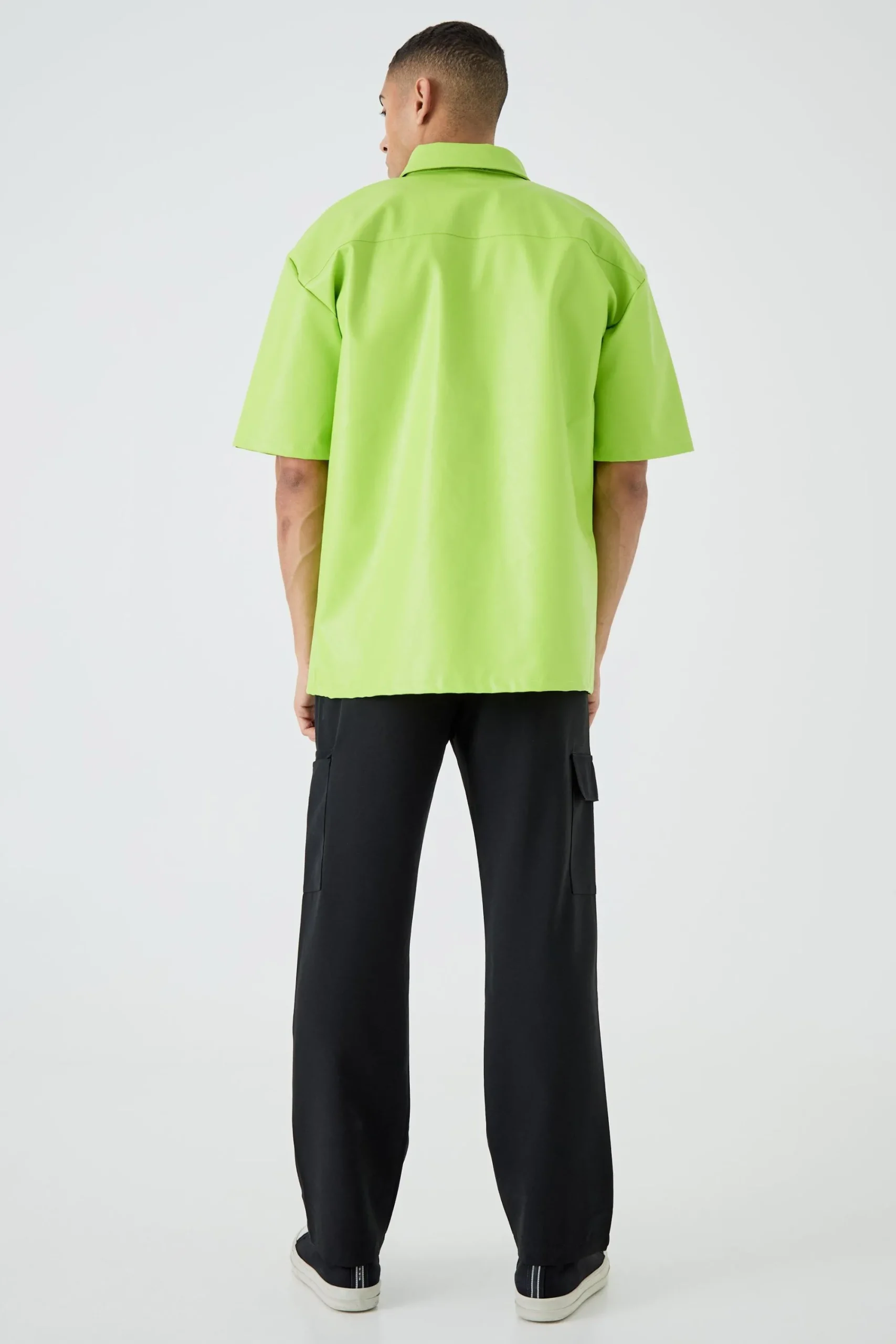 boohooMAN Pu Boxy Oversized Shirt | UK| Shirts