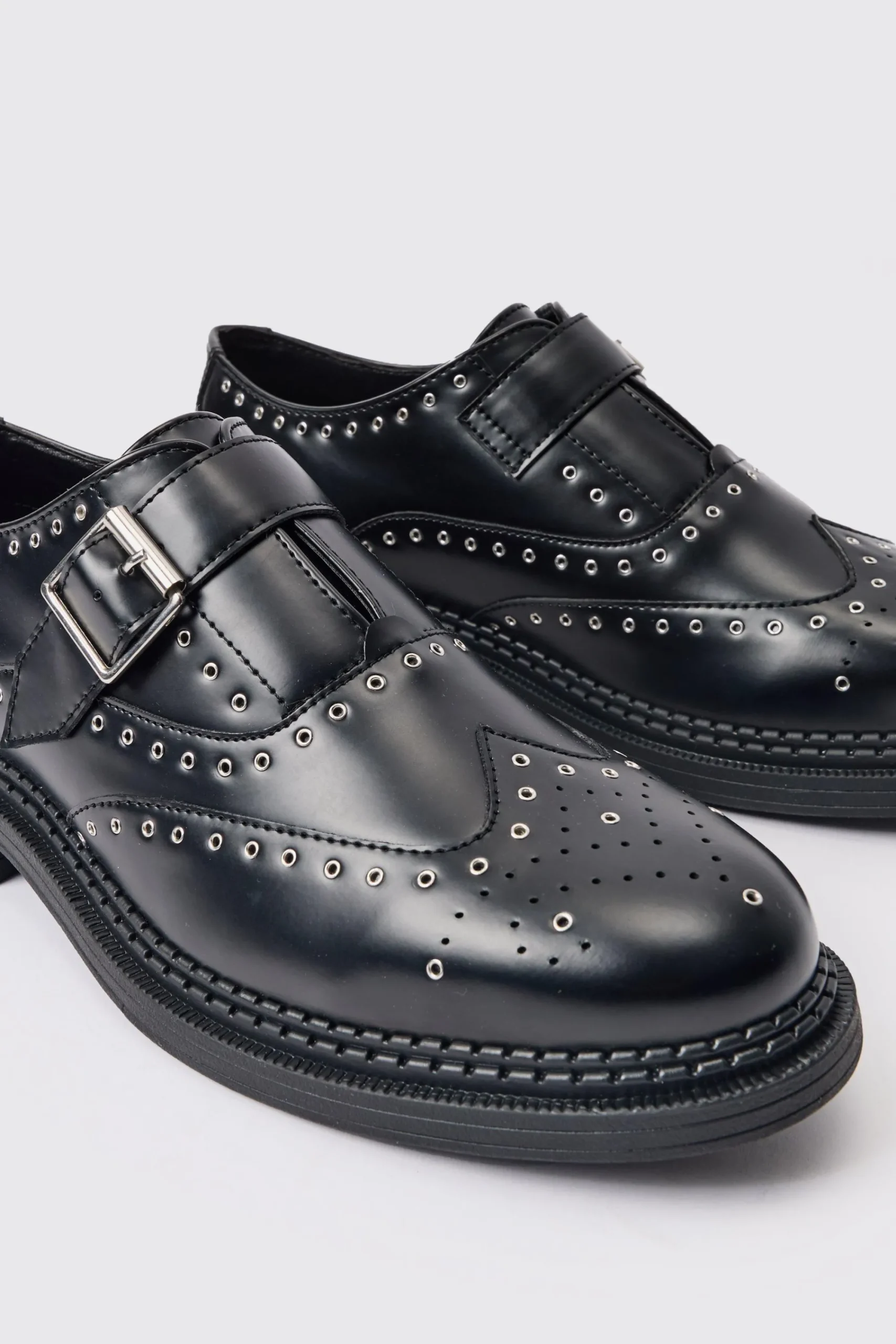 boohooMAN PU Buckle Detail Metal Hardware Loafer In | UK| Smart Shoes