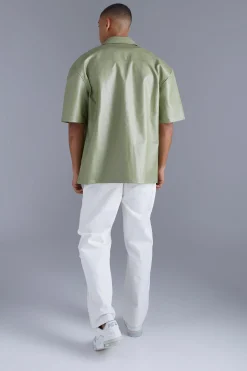 boohooMAN Pu Oversized Boxy Shirt | UK| Shirts