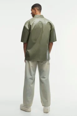 boohooMAN Pu Oversized Boxy Shirt | UK| Shirts