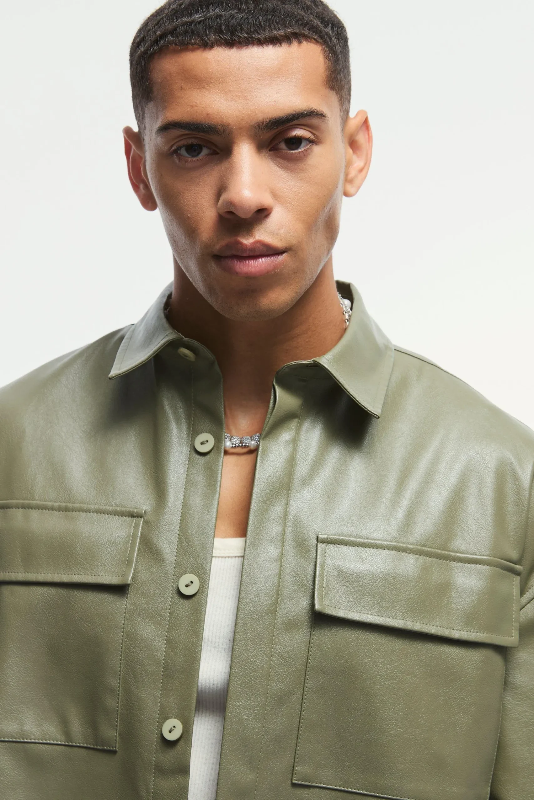 boohooMAN Pu Oversized Boxy Shirt | UK| Shirts