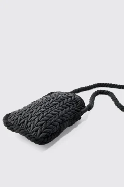 boohooMAN Quilted Bottle Bag In | UK| Bags & Wallets