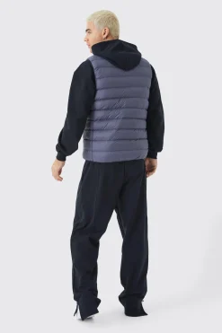 boohooMAN Quilted Funnel Neck Gilet | UK| Coats & Jackets