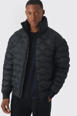 boohooMAN Quilted Padded Bomber Jacket In | UK| Coats & Jackets