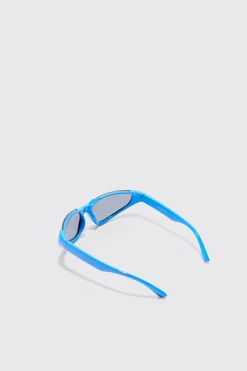 boohooMAN Racer Half Rimless Sunglasses | UK| Sunglasses