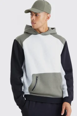 boohooMAN Raglan Colour Block Hooded Tracksuit | UK| Tracksuits