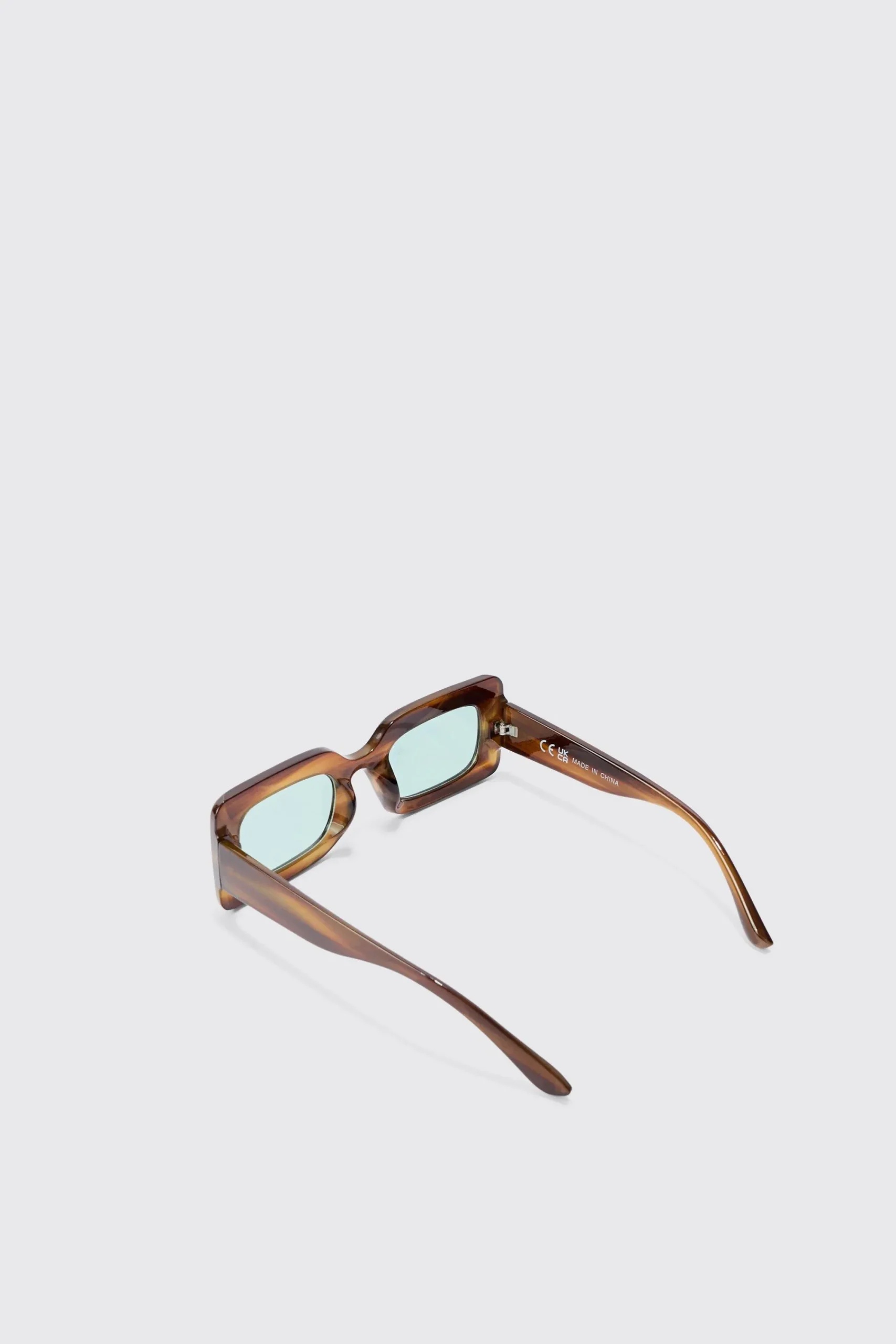 boohooMAN Rectangular Abstract Resin Rectangular Sunglasses In | UK| Sunglasses