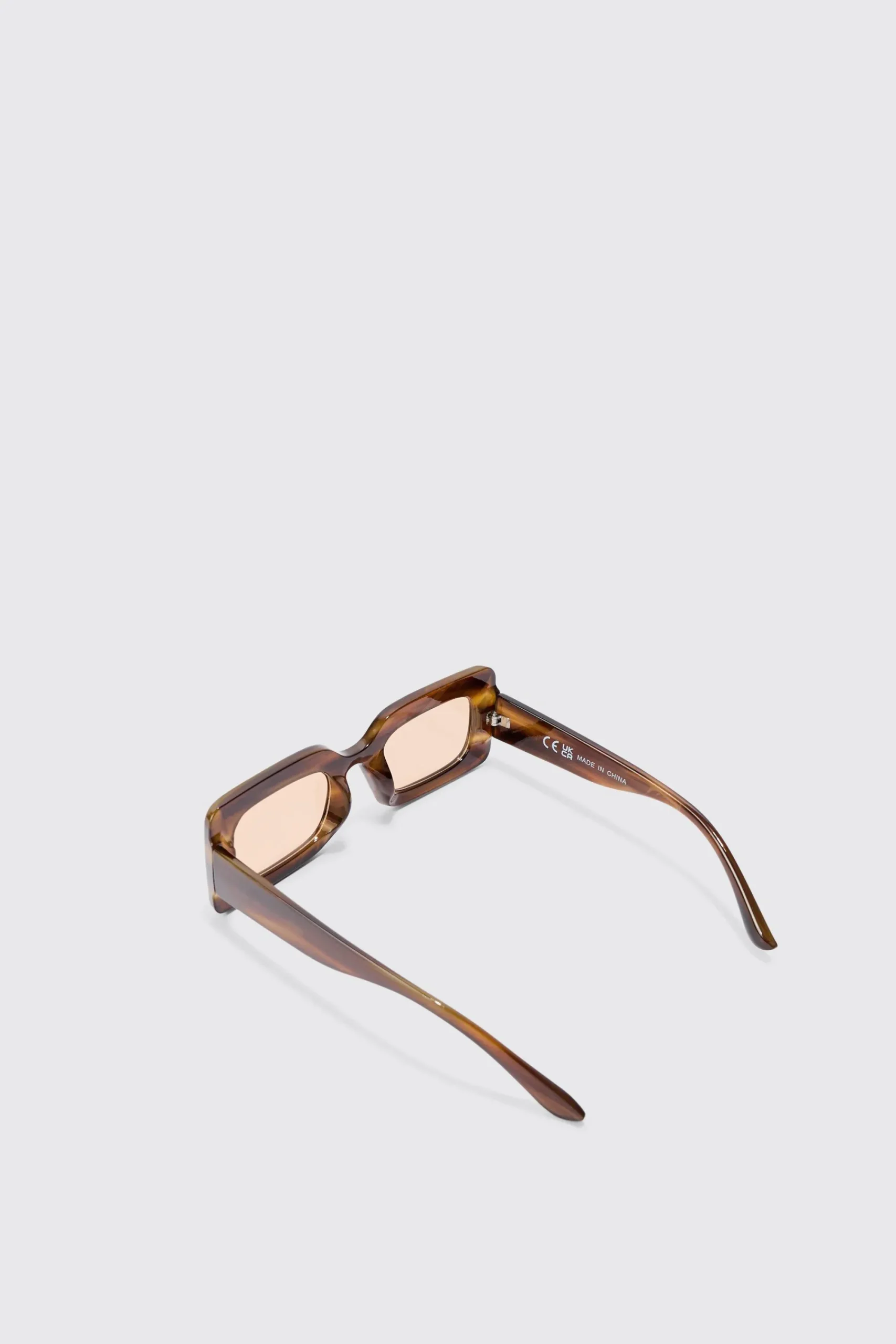 boohooMAN Rectangular Abstract Resin Rectangular Sunglasses In | UK| Sunglasses
