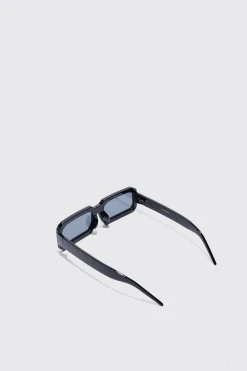 boohooMAN Rectangular Chunky Plastic Sunglasses | UK| Sunglasses