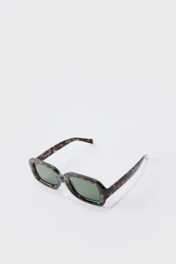 boohooMAN Rectangular Contrast Lens Sunglasses In | UK| Sunglasses