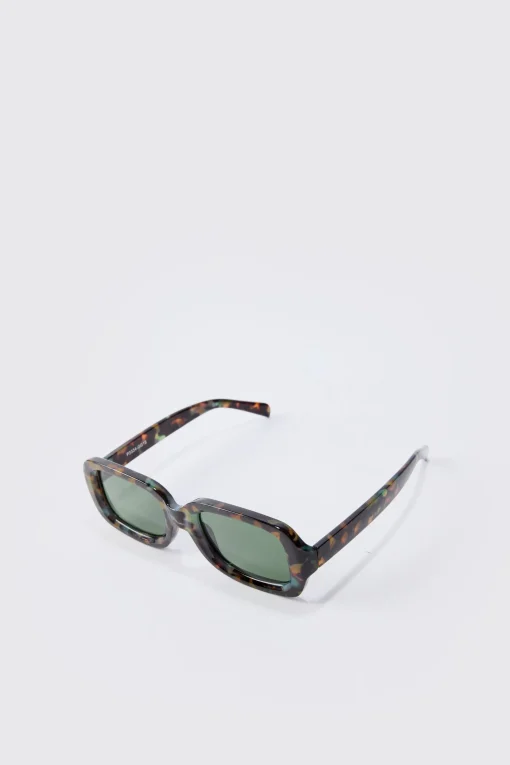 boohooMAN Rectangular Contrast Lens Sunglasses In | UK| Sunglasses