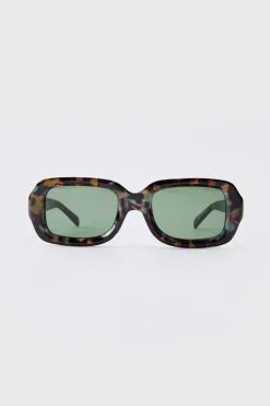 boohooMAN Rectangular Contrast Lens Sunglasses In | UK| Sunglasses