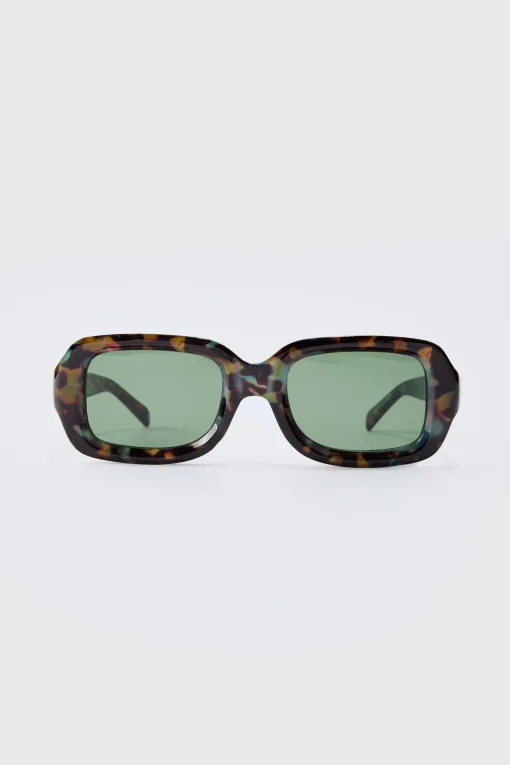 boohooMAN Rectangular Contrast Lens Sunglasses In | UK| Sunglasses