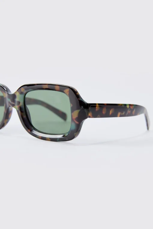 boohooMAN Rectangular Contrast Lens Sunglasses In | UK| Sunglasses