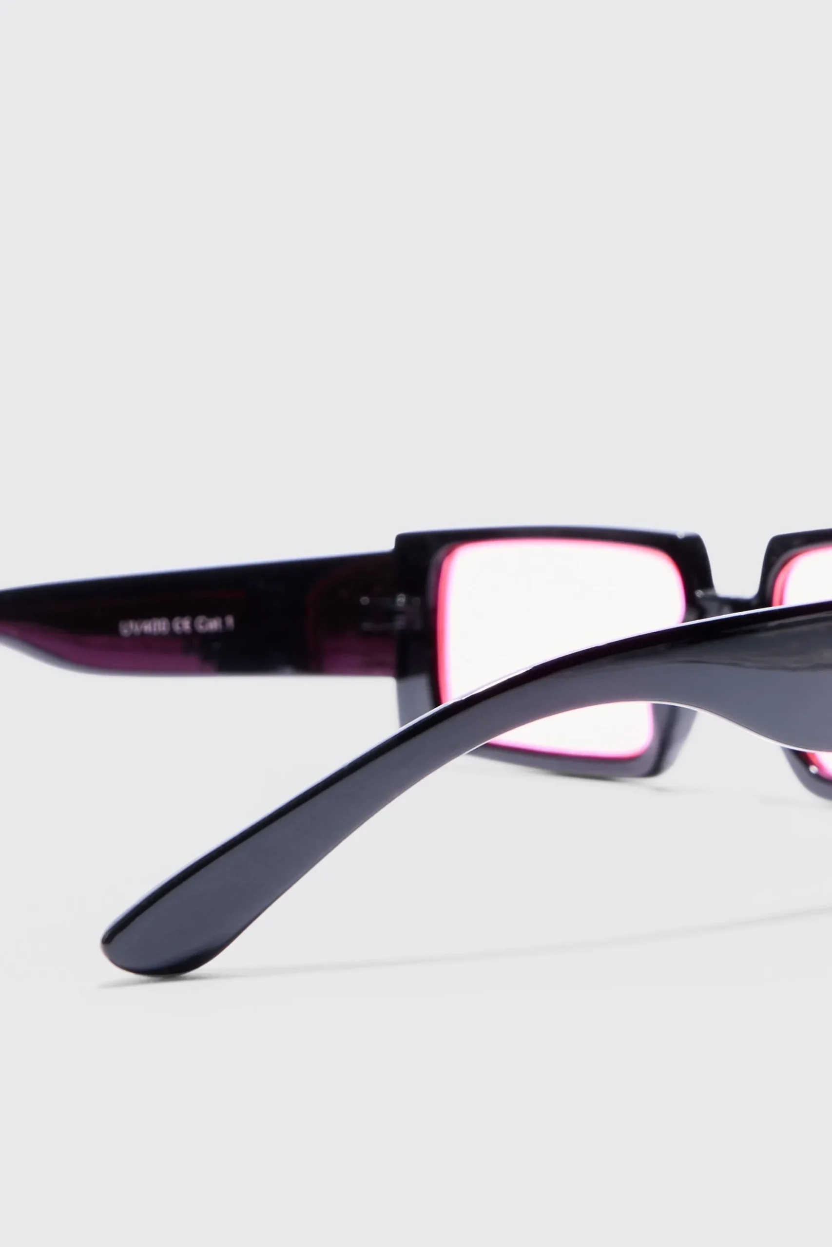 boohooMAN Rectangular Plastic Contrast Lens Sunglasses In | UK| Sunglasses