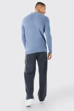 boohooMAN Regular B&m Embroidered Jumper | UK| Knitwear