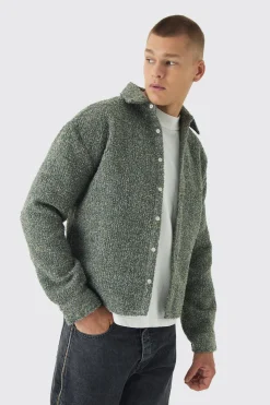 boohooMAN Regular Boucle Overshirt | UK| Shirts