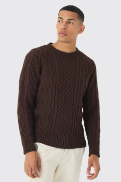 boohooMAN Regular Cable Knit Jumper | UK| Knitwear