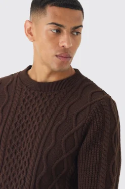 boohooMAN Regular Cable Knit Jumper | UK| Knitwear