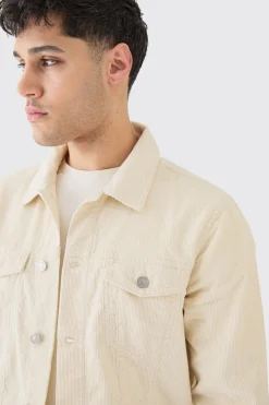 boohooMAN Regular Cord Jacket In | UK| Coats & Jackets