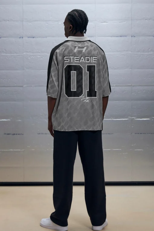 Regular Fit 01 Graphic Mesh Football Shirt | UK^boohooMAN Sale