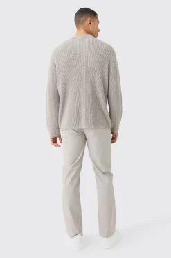 boohooMAN Regular Fit 1/4 Zip Funnel Fisherman Knit Jumper | UK| Knitwear