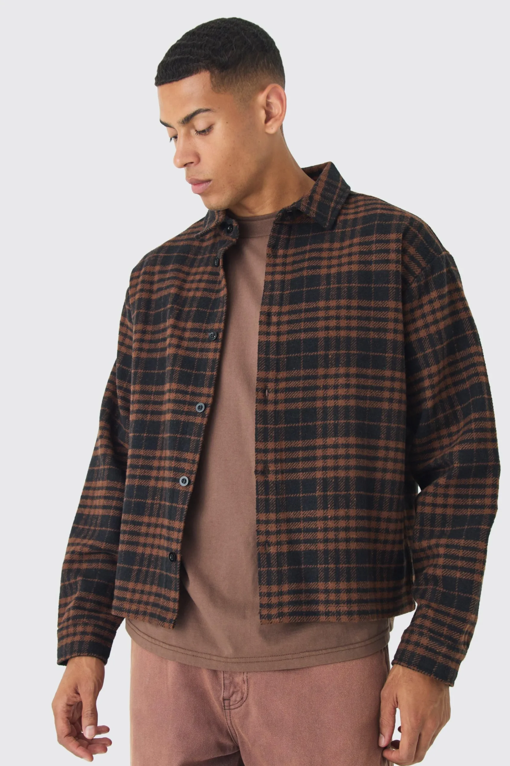 boohooMAN Regular Fit Boucle Overshirt | UK| Shirts