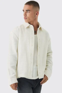 boohooMAN Regular Fit Boucle Overshirt | UK| Shirts