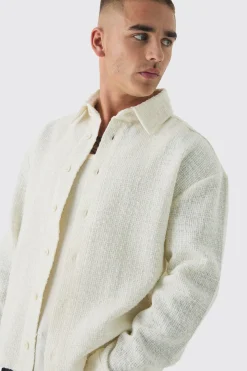 boohooMAN Regular Fit Boucle Overshirt | UK| Shirts