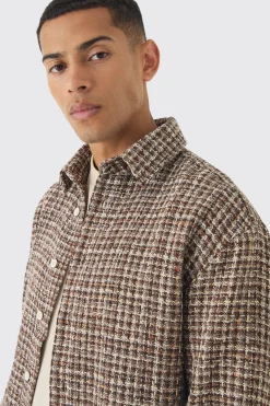 boohooMAN Regular Fit Boucle Overshirt | UK| Shirts